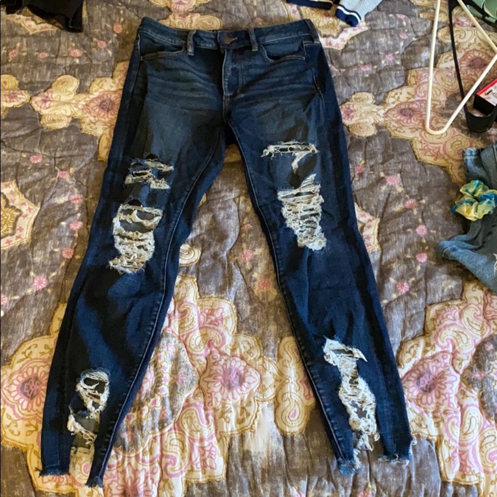 AE dark wash jeans